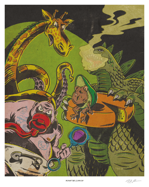 Monster Comics Art Print